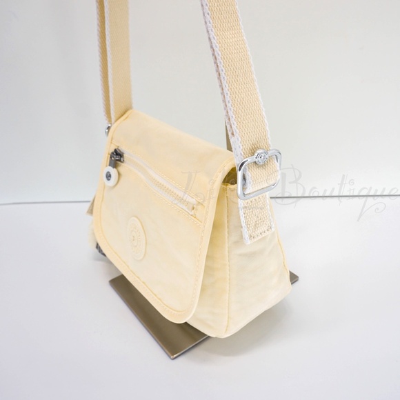 Kipling Sabian Crossbody Mini Shoulder Bag Polyamide AC8280 Pale Daffodil Yellow - Picture 9 of 12